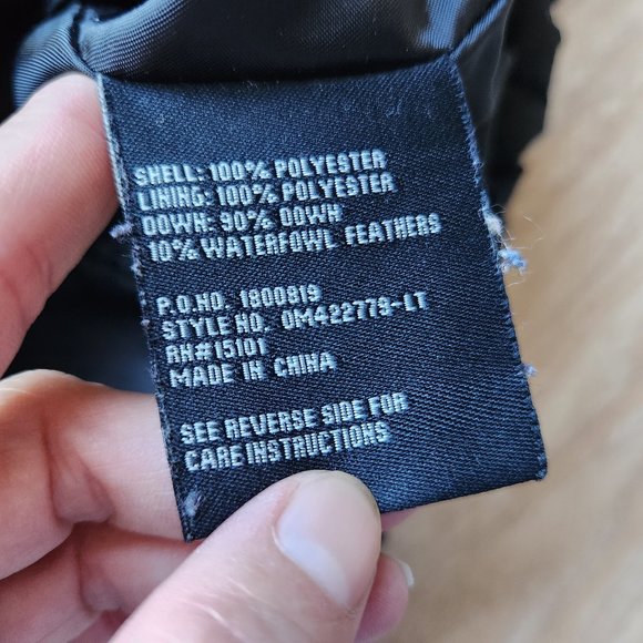 I Madison Expedition Down Puffer Hooded Jacket Ruffle Zip Black - Picture 9 of 10